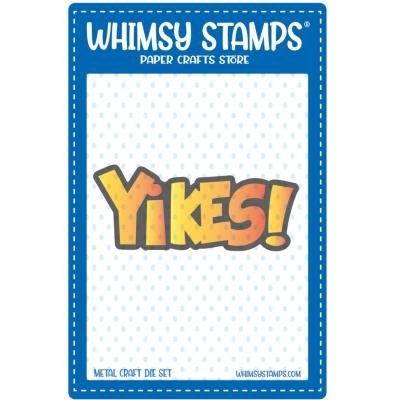 Whimsy Stamps Cutting Dies - Yikes Word and Shadow